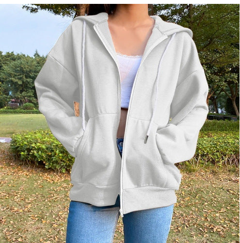 Damen bequeme Kapuzenjacke mit praktischen Taschen und lässigem Schnitt Drune