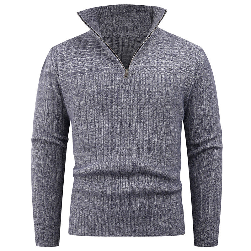 Herren eleganter Rollkragenpullover mit modernem Zopfdesign Drune