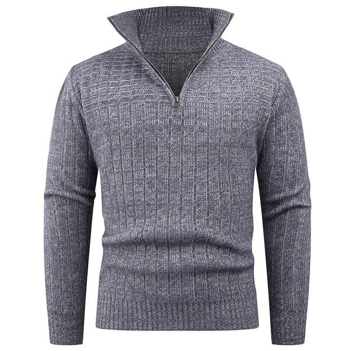Herren eleganter Rollkragenpullover mit modernem Zopfdesign Drune