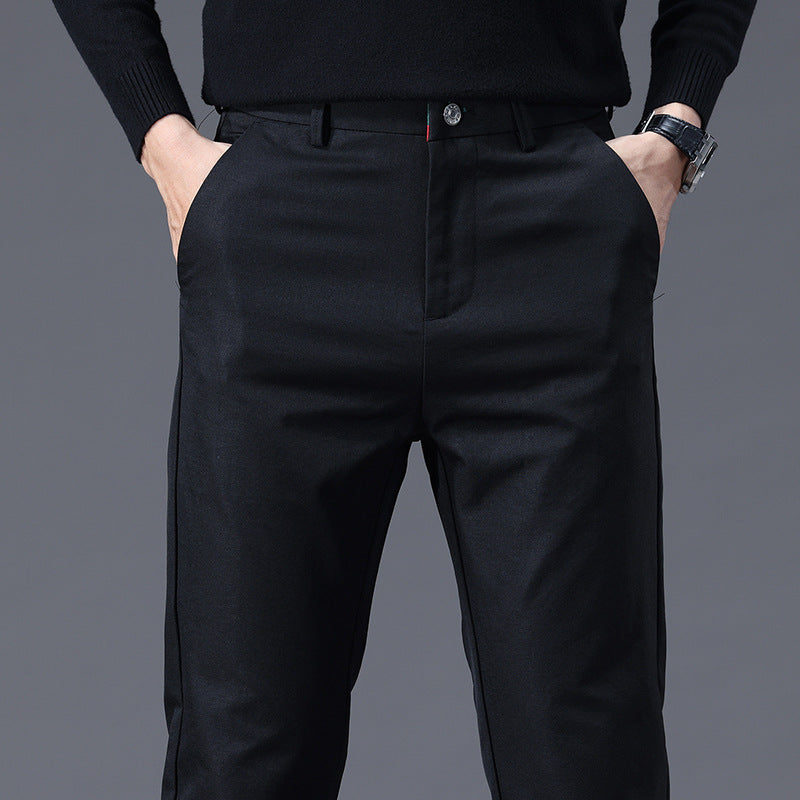 Herren entspannte Slim-Fit Hose mit praktischen Eingrifftaschen Drune