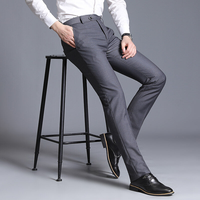 Herren elegante Slim-Fit Anzughose Drune