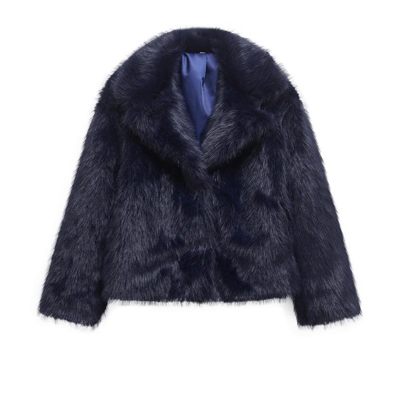 Damen modischer Fellblazer Drune