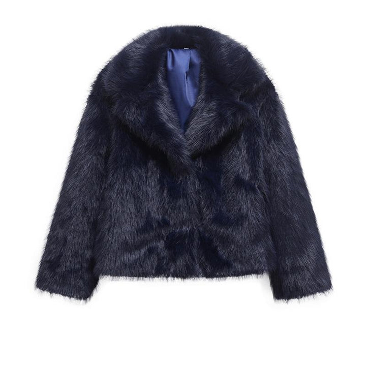 Damen modischer Fellblazer Drune