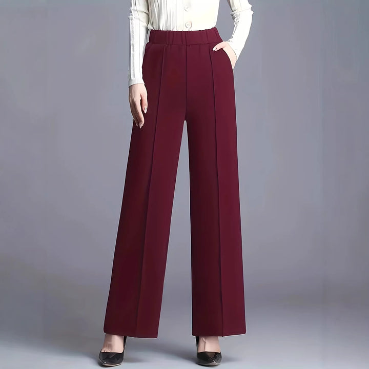 Damen Weite Hochbund-Hose mit eleganten Bügelfalten Drune