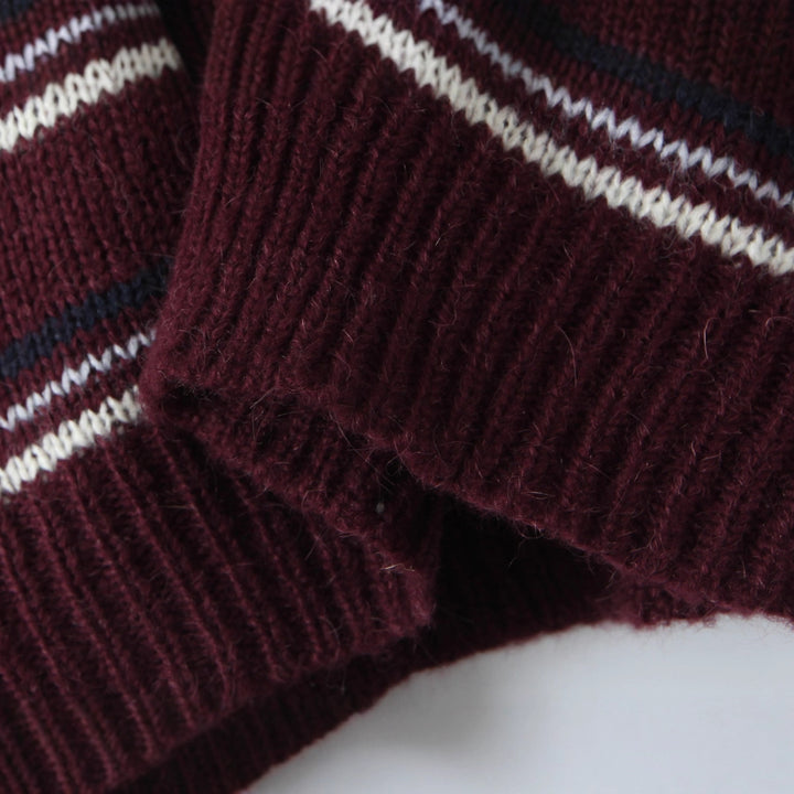 Damen lässiger Strickpullover mit stylischem Kragen Drune
