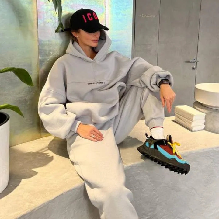 Damen Sportliches Oversized-Loungewear-Set Drune