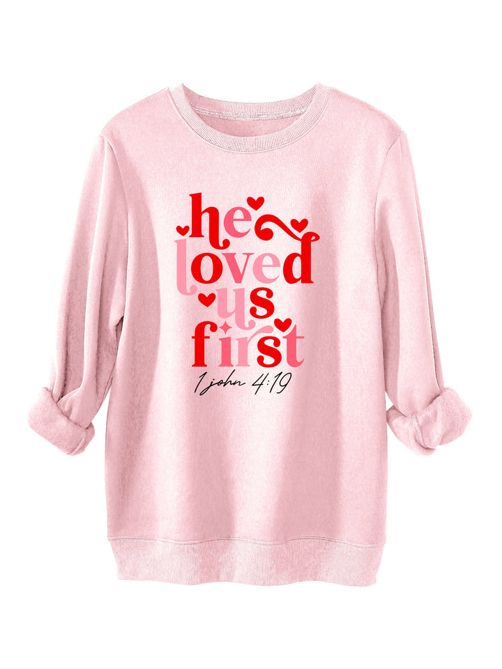 Damen Sweatshirt mit freundlichem Spruch und lässigem Schnitt Drune