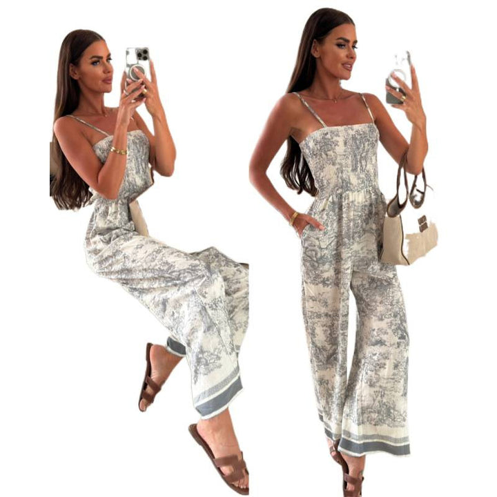 Damen Jumpsuit mit verspieltem Blumendesign und luftiger Passform Drune