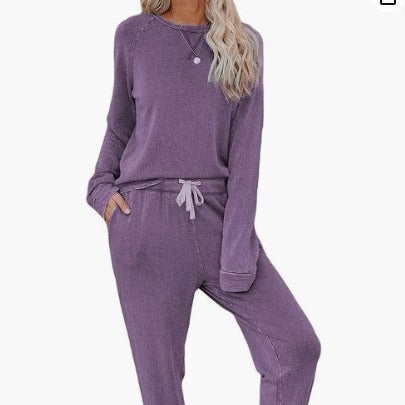 Damen Bequemes Lounge-Set mit schickem Oversized-Pullover und entspannender Hose Drune