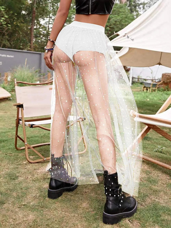 Drune | Ruffle hem with high waist made of lace