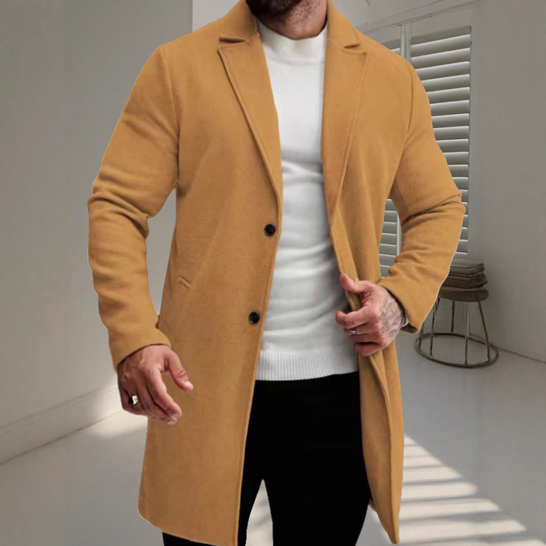 Herren eleganter Wollmantel Drune