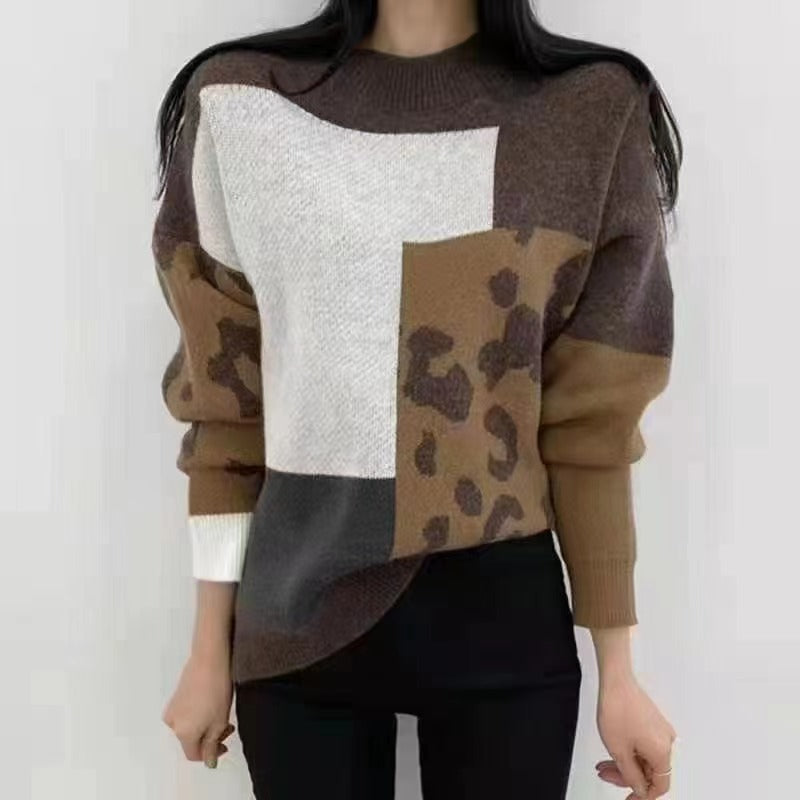 Damen modischer Pullover mit einzigartigem geometrischem Muster und strukturiertem Design Drune