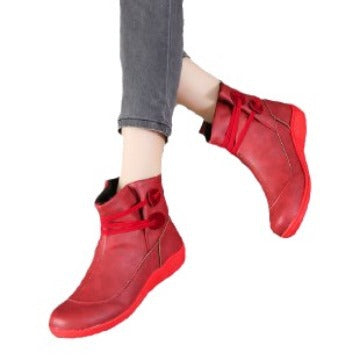 Damen Modische Winterstiefeletten mit praktischer Schnürung und rutschfester Sohle Drune