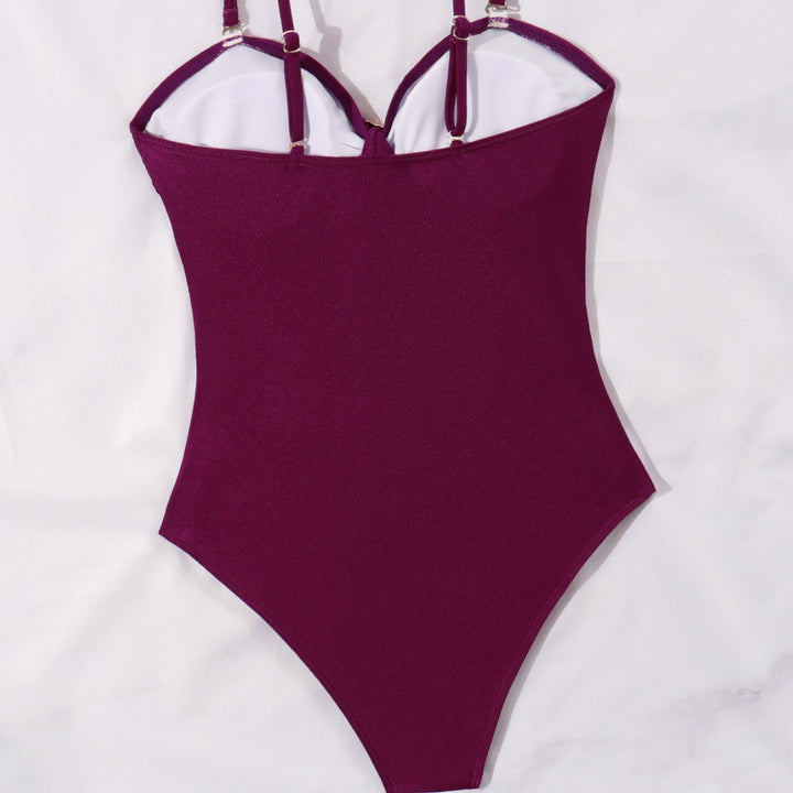 Damen Einteiliger Badeanzug mit raffinierten Schnürdetails Drune