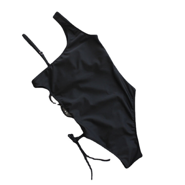 Damen Einteiler Badeanzug mit seitlichen Cut-Outs und modernem Leoprint Drune