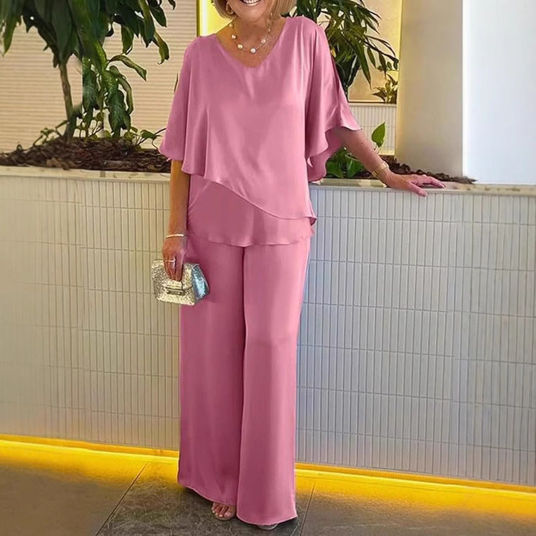 Damen Jumpsuit mit elegantem Layering und großzügigem Schnitt Drune