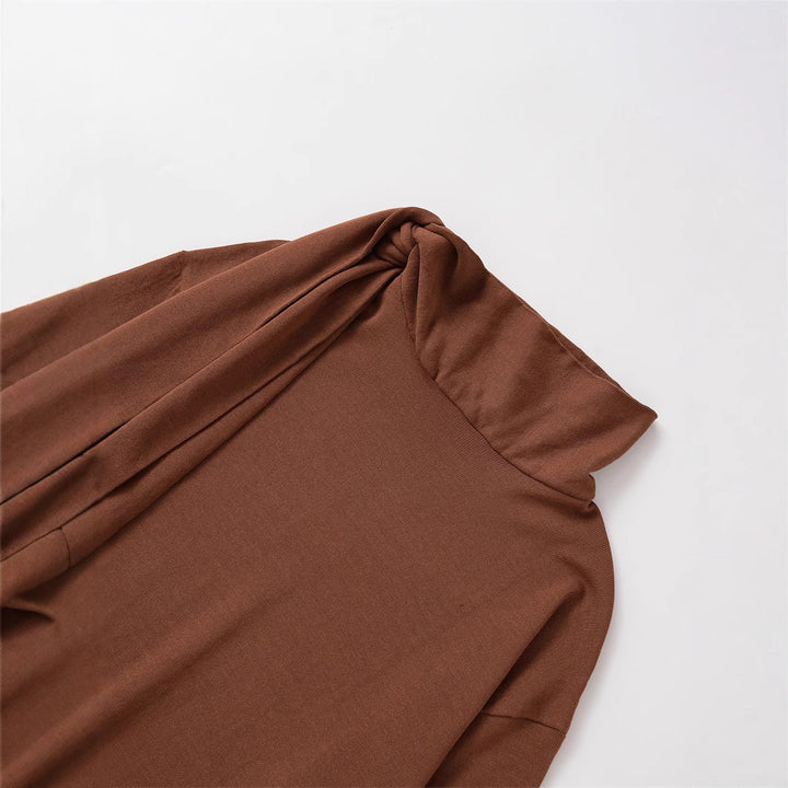 Damen modischer Pullover mit asymmetrischem Kragen Drune