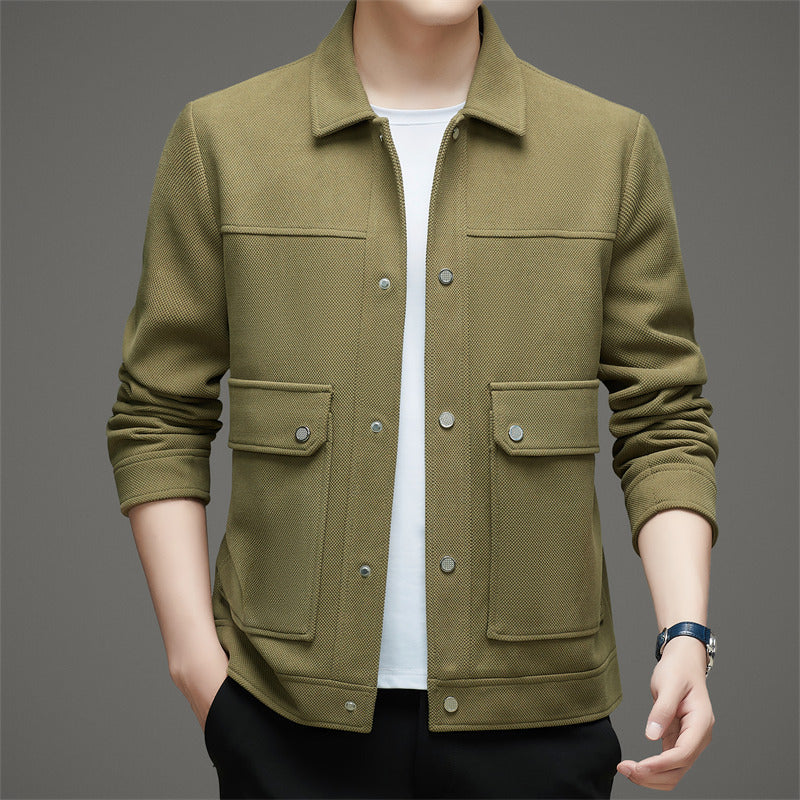 Herren Übergangsjacke mit praktischen Taschen und modernem Karodesign Drune