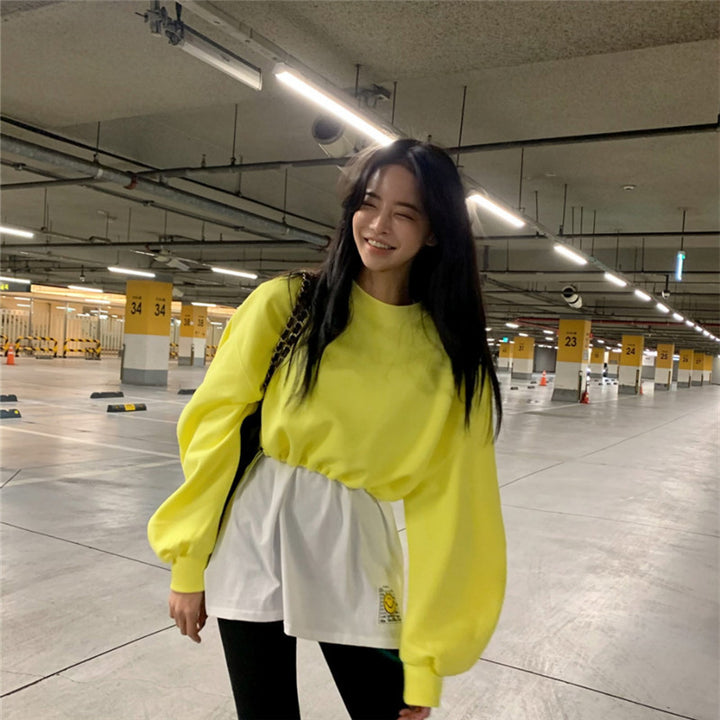 Damen modisches Sweatshirt mit voluminösen Ärmeln Drune