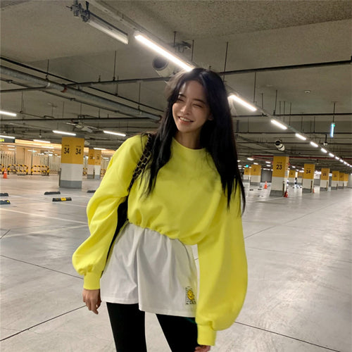 Damen modisches Sweatshirt mit voluminösen Ärmeln Drune