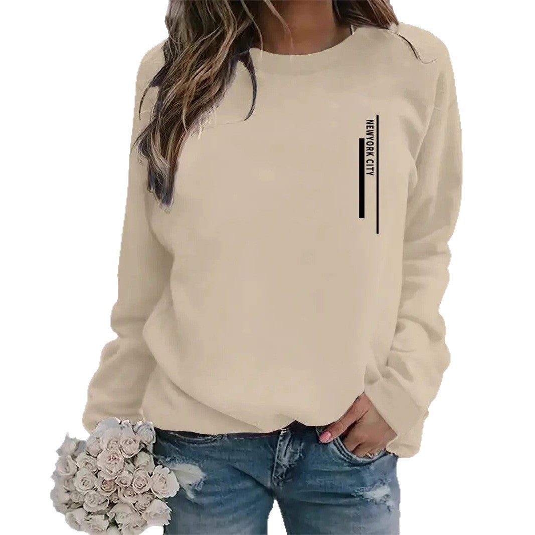 Damen Sweatshirt mit modernem Städte-Aufdruck Drune