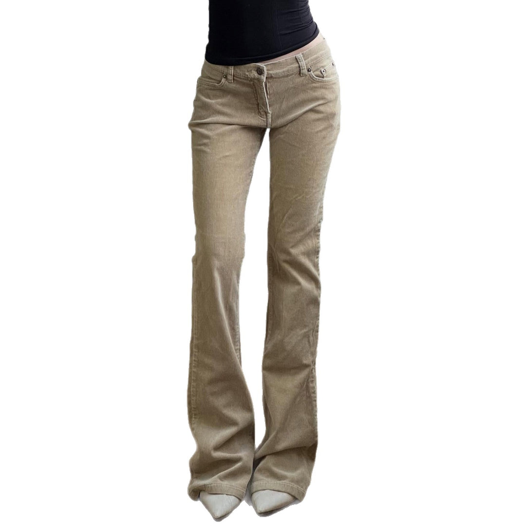 Damen Flared Jeans mit klassischem High-Waist-Schnitt und modischen Details Drune