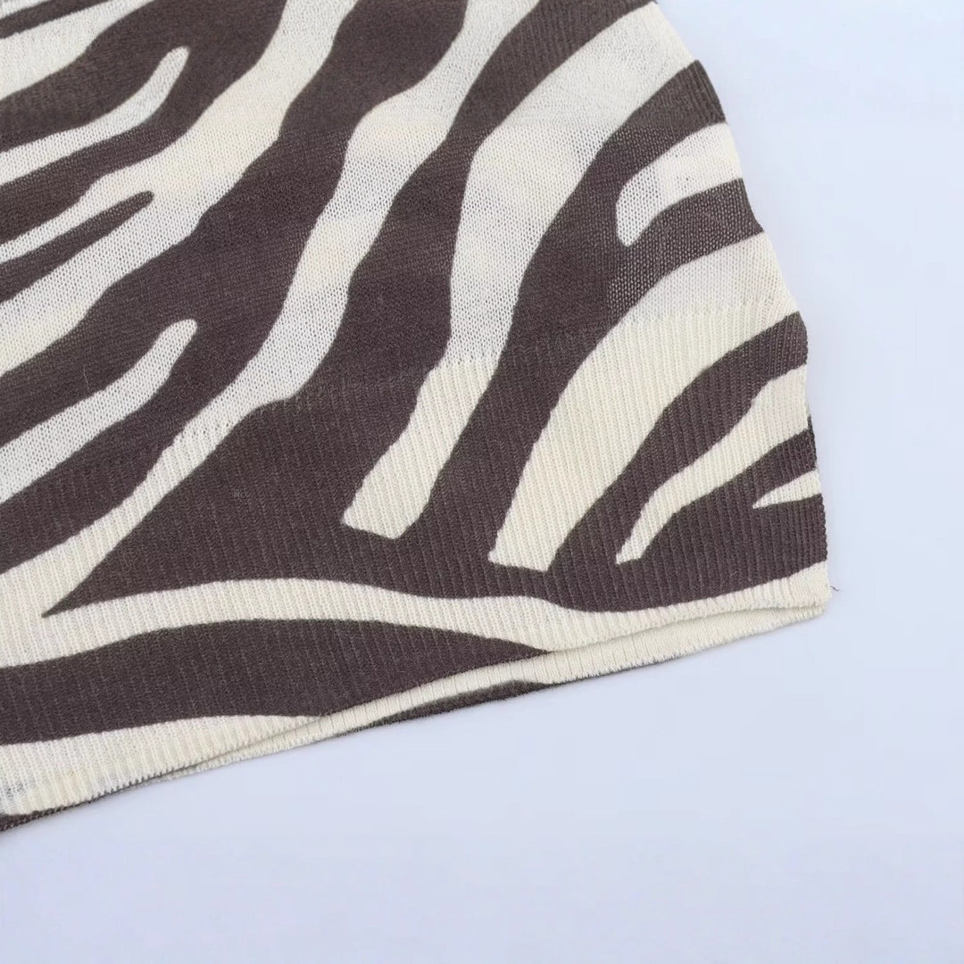 Damen legerer Pullover im Zebramuster Drune