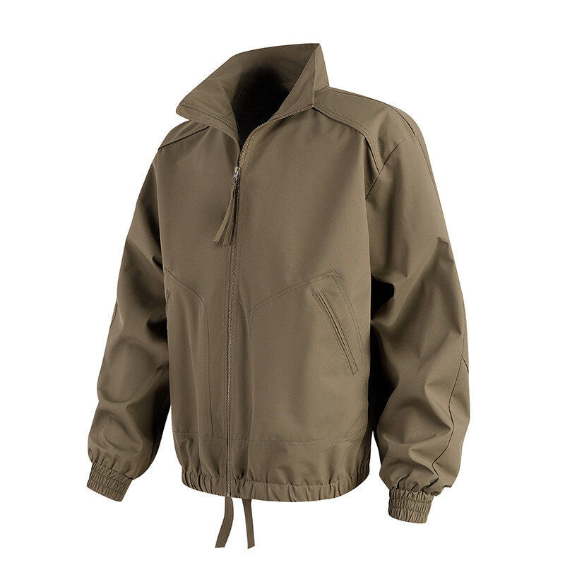 Herren lässige Übergangsjacke mit hohem Kragen und praktischen Taschen Drune