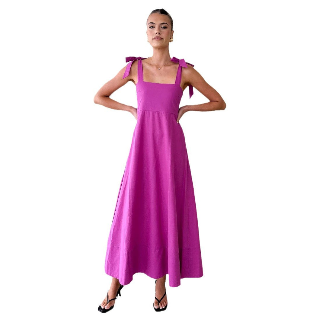 Damen maxikleid mit verstellbaren Trägern Drune