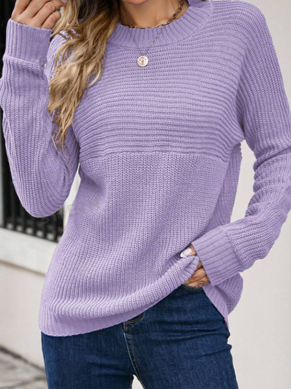 Damen Strickpullover mit lässigem Schnitt und feiner Struktur Drune