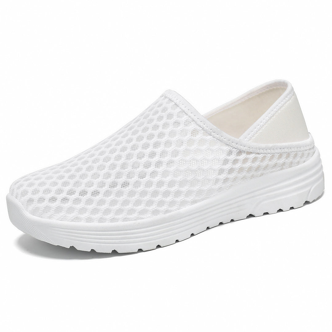 Damen nan atmungsaktive Mesh-Slip-On Clog-Sneaker mit Memory-Fußbett und dämpfender EVA-Sohle Drune