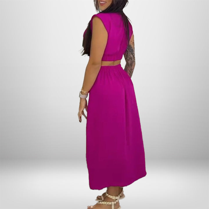 Damen Hemdblusenkleid mit Cut-Outs und hohem Schlitz Drune