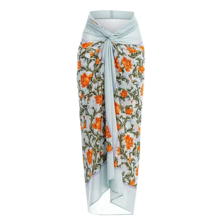 Damen Einteiliger Badeanzug mit floralem Cut-Out und Rüschen Drune