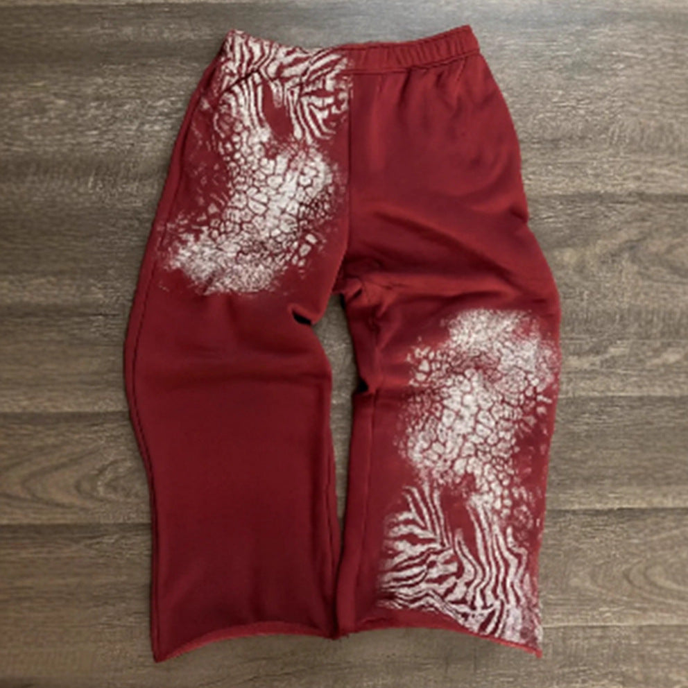 Damen Freizeithose mit kreativem Tiermuster Drune