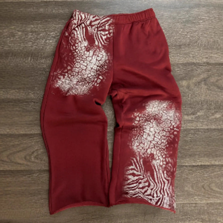 Damen Freizeithose mit kreativem Tiermuster Drune