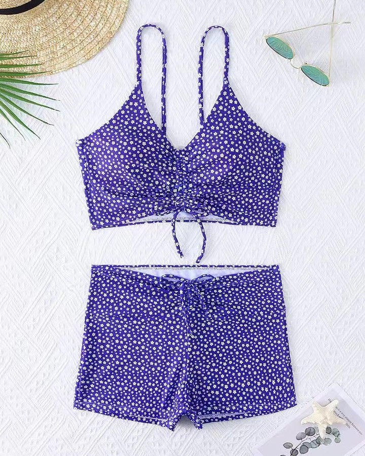 Damen Sportliches Bikini-Set mit verstellbaren Trägern Drune