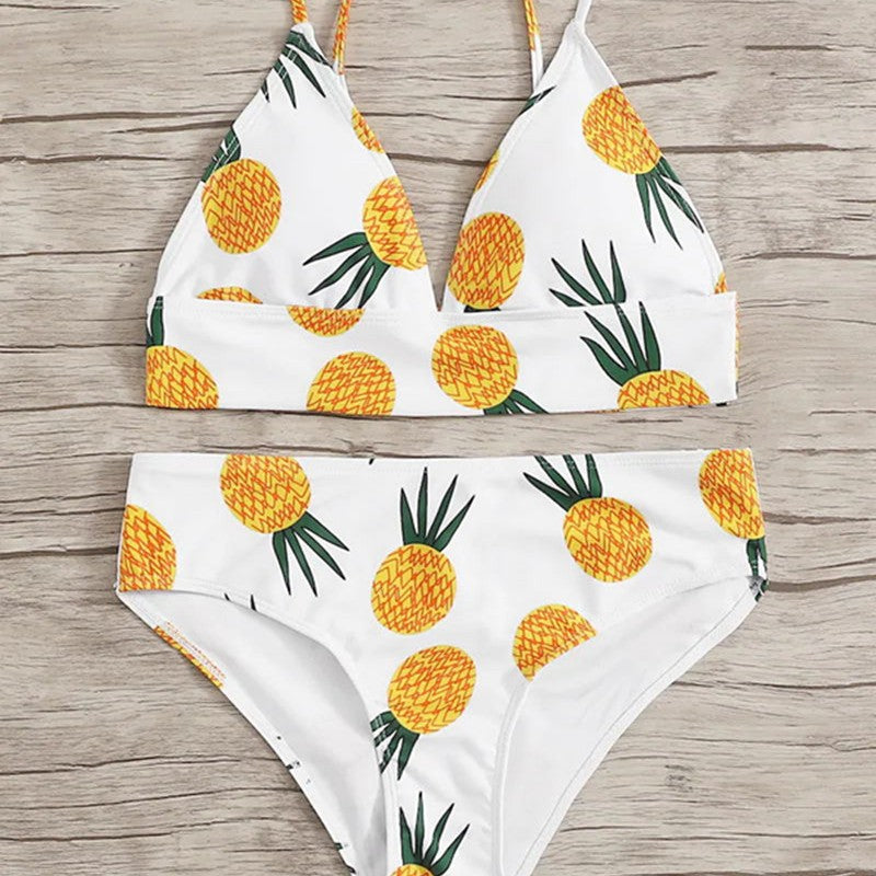 Damen Bikini-Set mit fruchtigem Ananas-Design Drune