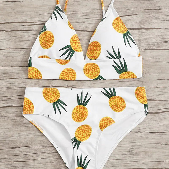 Damen Bikini-Set mit fruchtigem Ananas-Design Drune