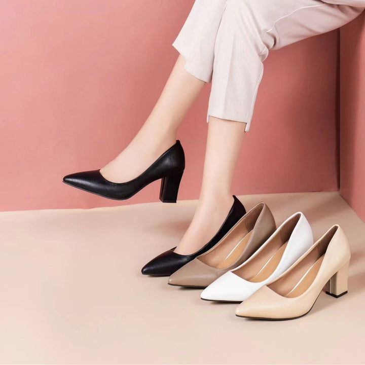 Damen Blockabsatz-Pumps mit elegantem Spitzendesign und komfortabler Innensohle Drune