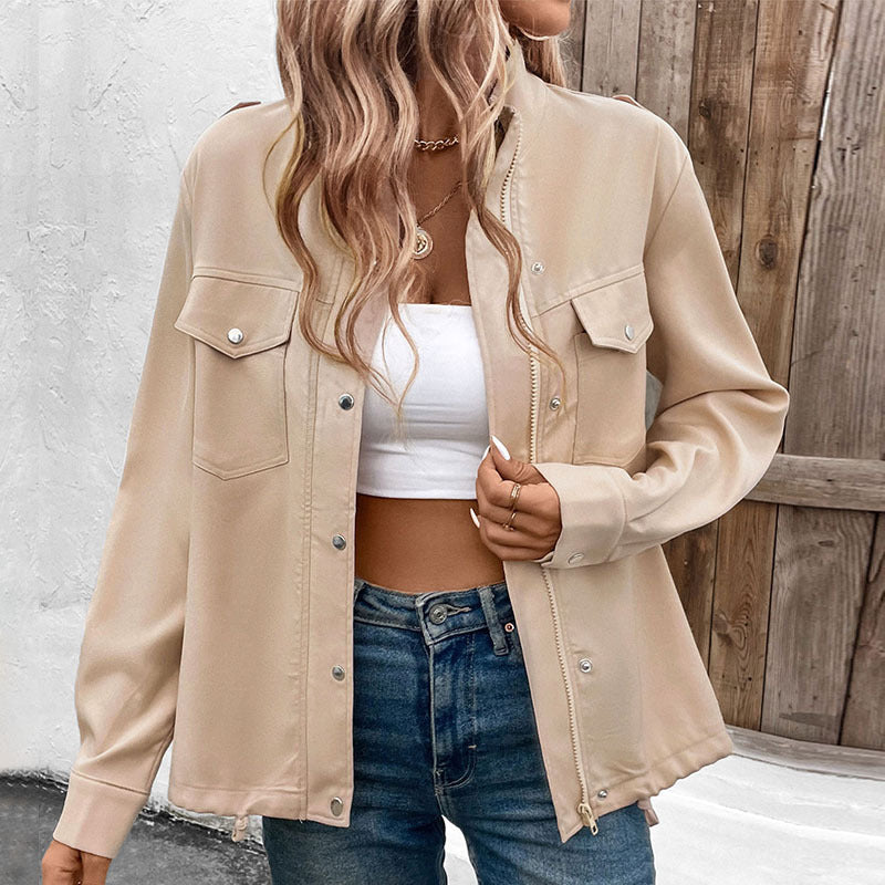 Drune | Damen Jacke mit stilvollen Brusttaschen Vera