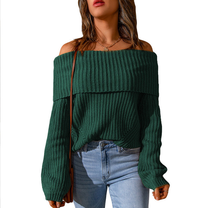 Damen Off-Shoulder Strickpullover Drune