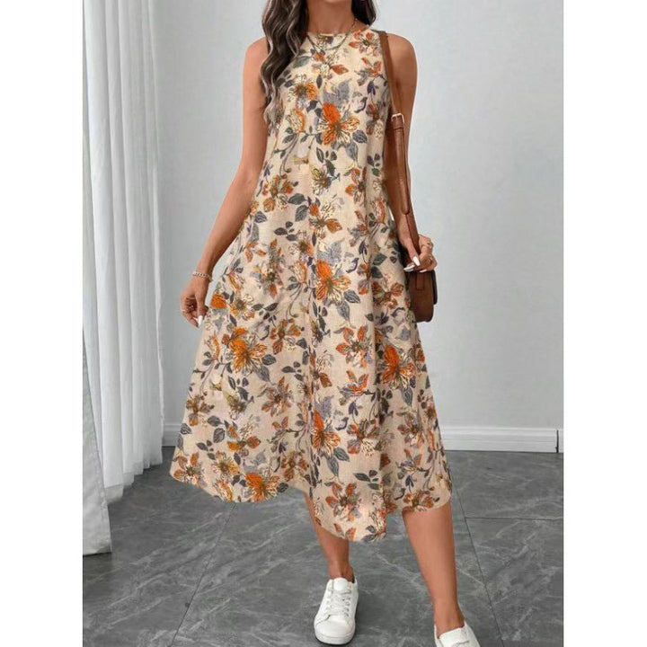 Damen Maxikleid mit floralem Muster und lockerer Passform Drune