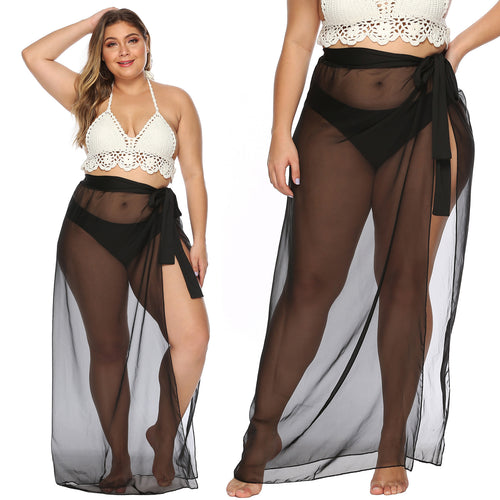 Damen eleganter Strandüberwurf mit seitlichem Knoten Drune