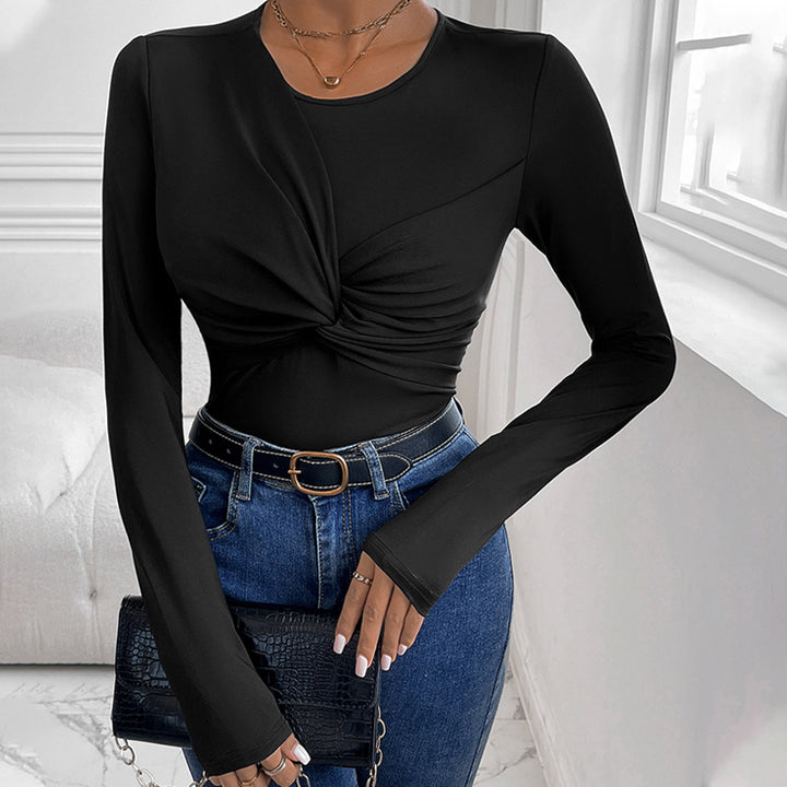 Damen figurbetontes Oberteil mit twist Design Drune