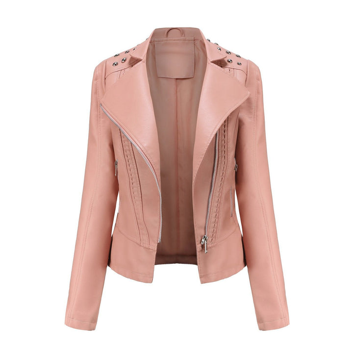 Drune | PU-Leder Motorradjacke - Modern Edge - Leichtes Design - Herbst- & Frühlings-Essential