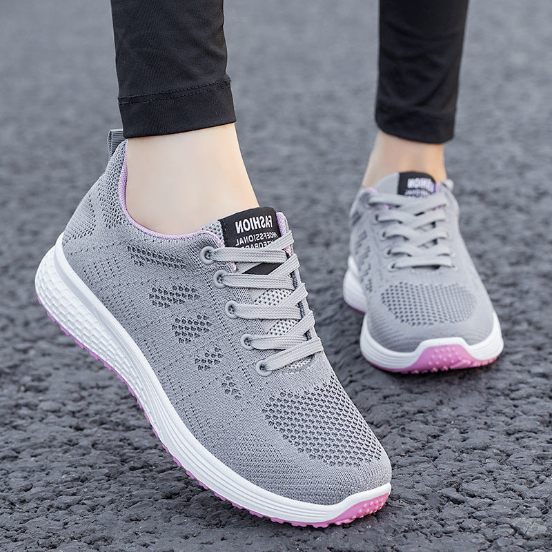 Damen nan leichte atmungsaktive Freizeit-Sneaker mit viskoelastischer Komfortsohle Drune