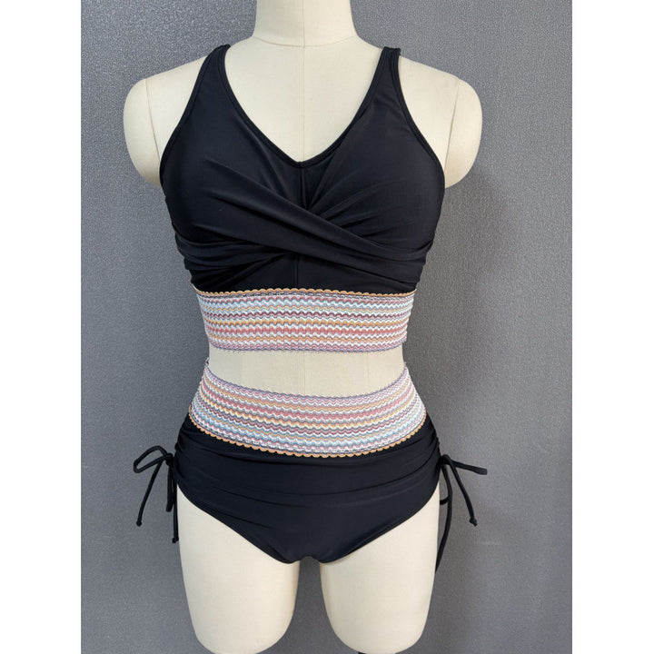 Damen Bikini-Set mit modischem Wickeldesign und verstellbaren Trägern Drune
