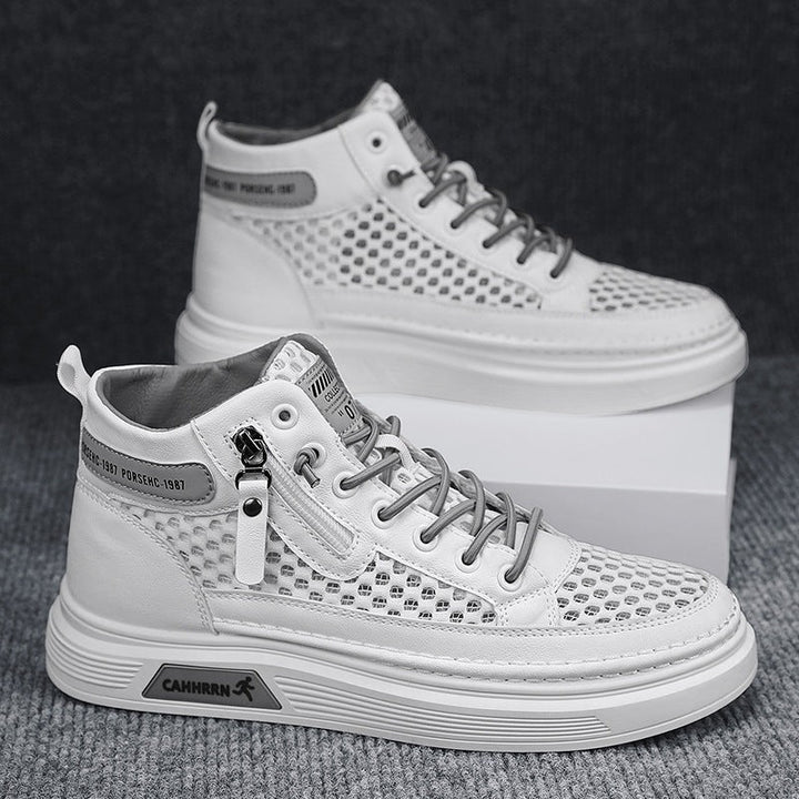 Damen High-Top Sneakers mit atmungsaktivem Netzdesign und dämpfender Sohle Drune