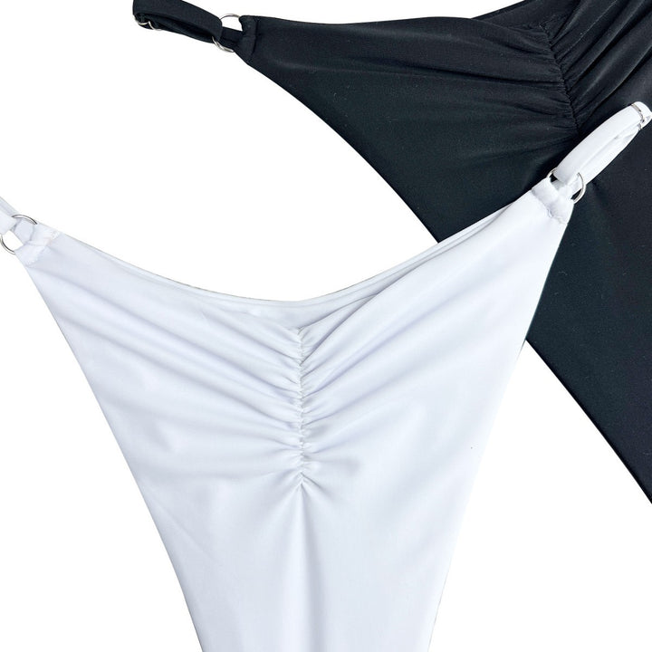 Damen Bikini-Höschen mit raffinierten Raffungselementen und hohem Beinausschnitt Drune