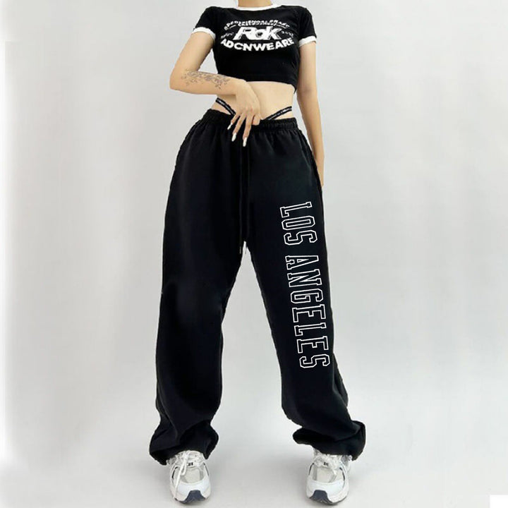 Damen Bequeme Sporthose mit praktischem Schnitt und Schriftzug Drune